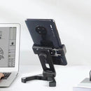 Adjustable Desktop Mobile Phone Selfie Holder Stand Folding Bracket (Black)