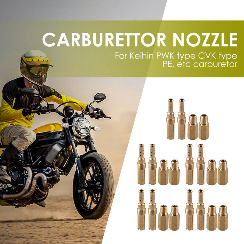 20pcs Carburetor Main Jet + Slow / Pilot Jet Kit for Keihin PWK OKO CVK Newly