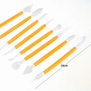 8pcs/set 16 Patterns Fondant Cake Decorating Sugar Craft Modeling (Yellow)