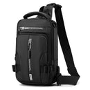Fashion Men Crossbody Bags USB Charging Port Messenger Pouch Zipper Sports Purse