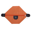 Women Zipper Ingot Shape Dumpling Handbag Cosmetic Bag Makeup Tote(Orange)
