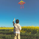 90x50cm Bright Cloth Colorful Butterfly Kite Outdoor Foldable Kites (B) Newly