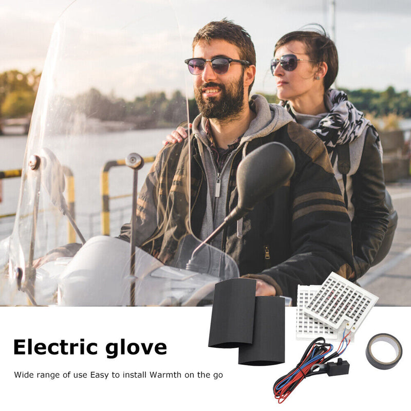 Electric Heating Motorcycle Grip Pad Warm Scooter Refit Handlebar Accessories