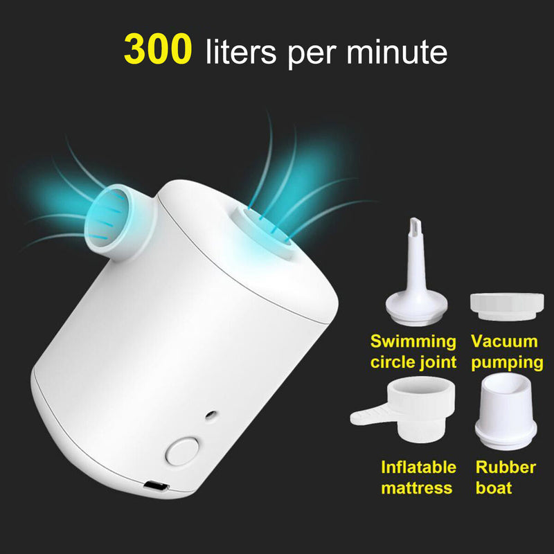 USB Charging Mini Inflator Wireless Swimming Ring Air Pump for Air Mattresses