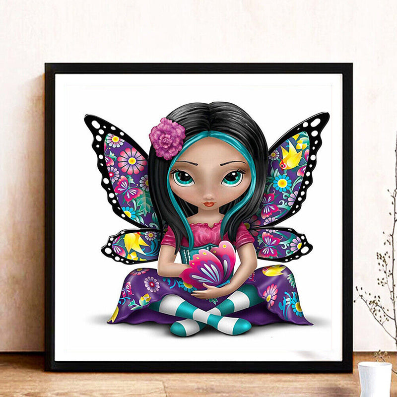 5D Diamond Painting Elf Girl Full Round Drill Mosaic Cartoon DIY (A2071) Newly