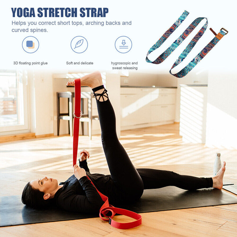 Yoga Strap Belt Elastic Dance Stretch Fitness Exercise Resistance Band (A2)