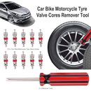 10pcs Tyre Valve Cores w/ Remover Tool for Schrader Car Bike Motorcycle