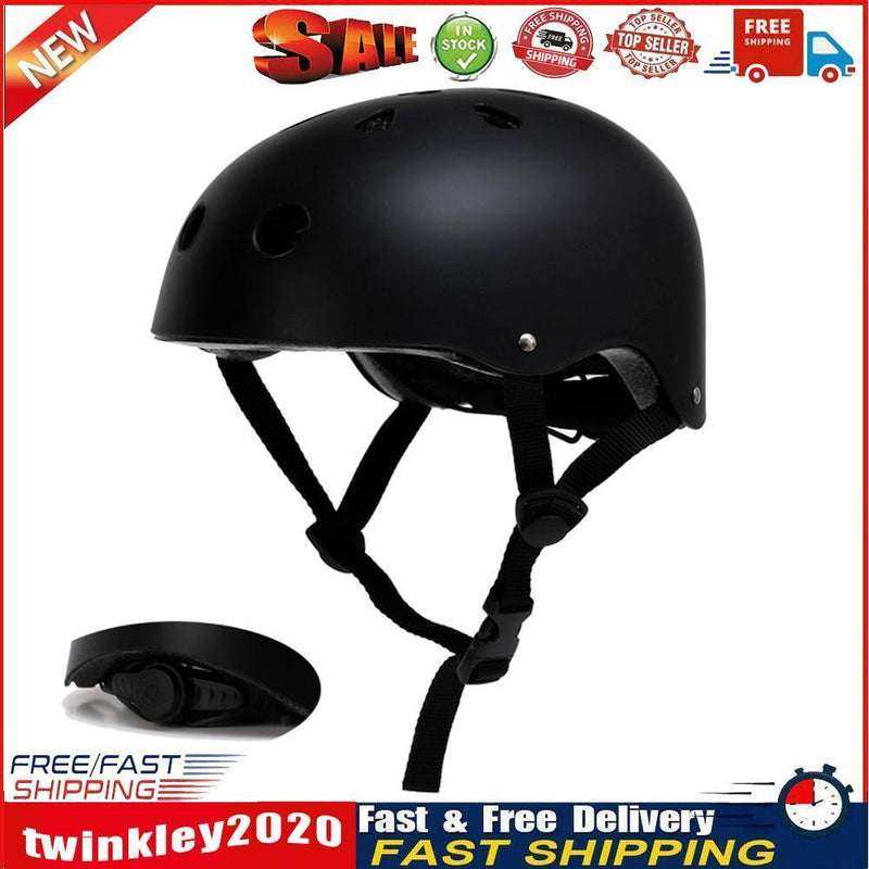 Children Skateboard Plum Helmets Bike Skating Protective Helmet (Black S) Newly