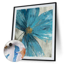 DIY Paint By Number Kit Blue Flowers Acrylic Paint Office Art Ornament Gifts