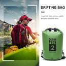 2L Waterproof Dry Bag Swimming Outdoor Drift Kayaking Storage Pack (Green) Newly