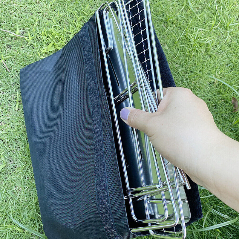 Portable Stainless Steel BBQ Grill Non-Stick Folding Barbecue Picnic Net Rack