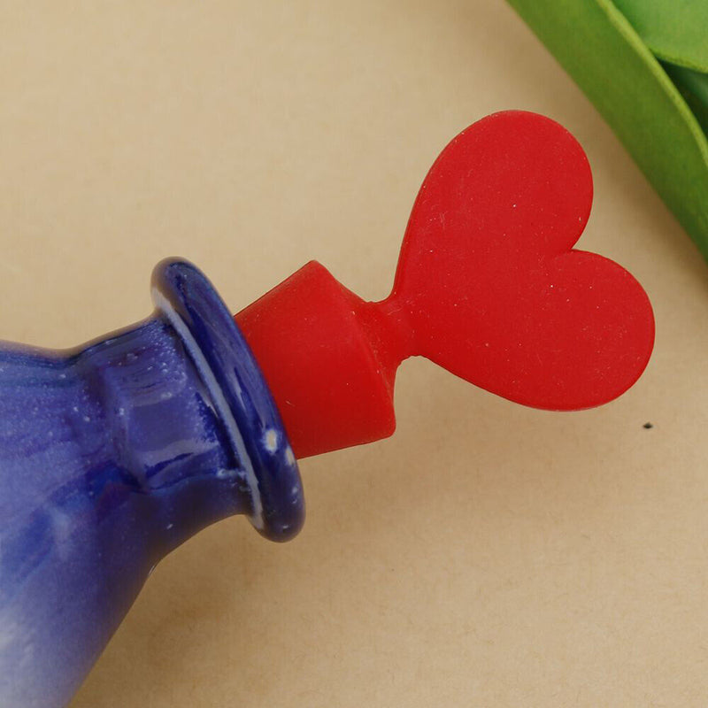Wine Keeper Bottle Plug Poker Shaped Red Wine Bottle Cap Wine Stoppers Silicone