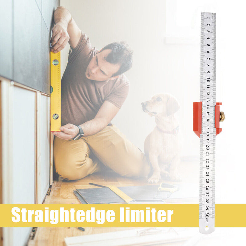 Woodworking Ruler Positioning Fixing Block Scribing Locator Limiter (Red) Newly