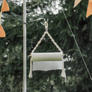 Nordic Woven Wall Hanging Rope Paper Roll Holder Towel Rack Decor (Beige) Newly