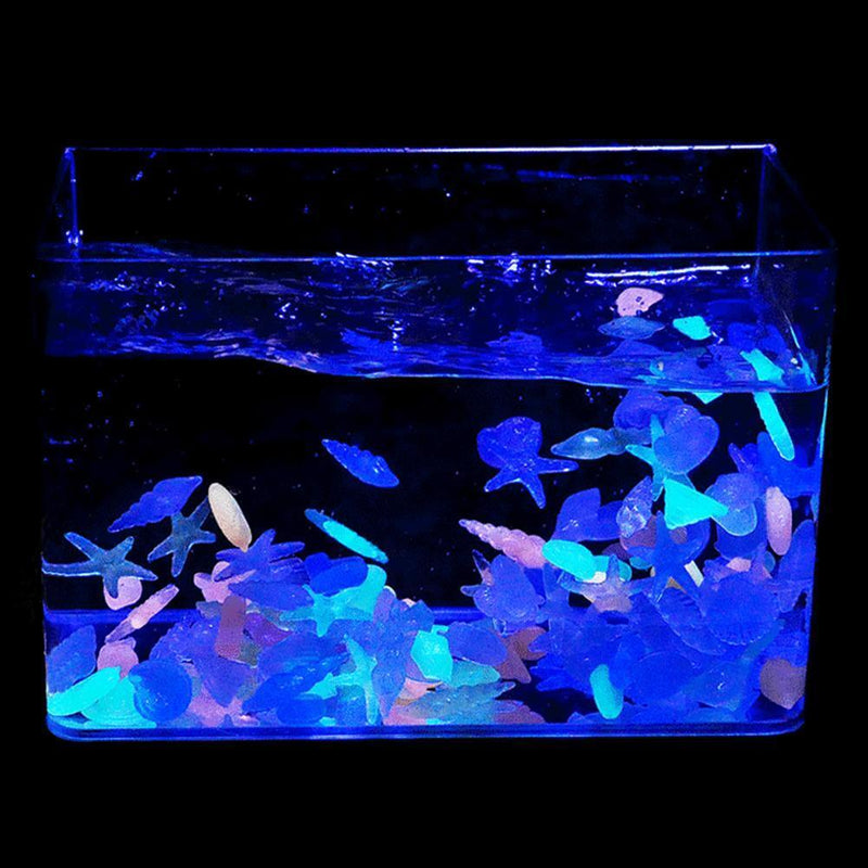 10pcs Luminous Light-emitting Artificial Pebble Stone Fish Tank Aquarium