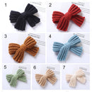 Knitted Woolen Children Bowknot Girls Hair Clips Barrette Baby Hairpins Bows