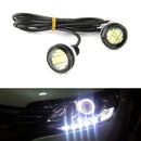 2pcs White Eagle Eye LED DRL Reverse Backup Turn Signal Light for Car Motorcycle