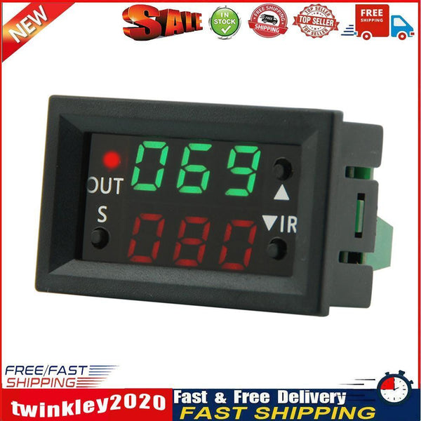 12V T2401 Timing Delay Relay Module Cycle Timer Digital LED Dual Display Newly