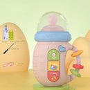 Bite Teether Milk Bottle Children Toys Education Soothing Vocal Music Phone