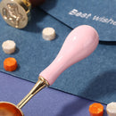 Wood Handle Sealing Stamp Wax Bead Tablet Melting Spoons for Album Decor Craft