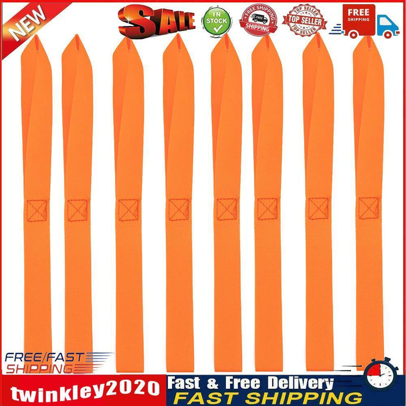 8x 13x1 inch Soft Loop Tie-Down Strap for Securing ATV Motorcycle (Orange) Newly