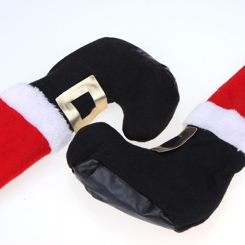 Christmas Chair Leg Table Santa Claus Leg Chair Foot Cover Party Christmas