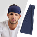 Sweat Headband Non-slip Elastic Stretch Hair Band Sports Safety (Navy Blue)