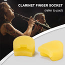 5pcs Rubber Clarinet Thumb Rest Covers Finger Rest Protective Pads (Yellow)