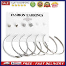 6pair Fashion Women Geometric Hoop Ear Stud Drop Earrings Jewelry Set Gift