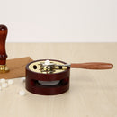 Wooden Deer Shape Wax Seal Stamp Sealing Wax Melting Pot Stove Warmer (B) Newly