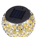 Solar LED Hollow Hanging Ball Light Outdoor Waterproof Garden Lamp (Yellow)