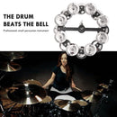 Drum Cymbals Hi Hat Tambourine Bells with Row Jingles Percussion Kids Music