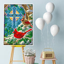 5D DIY Cross Luminous Diamond Painting Full Round Drill Mosaic Picture Wall A