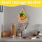 Wall-Mounted Jute Fruit Vegetable Basket Wall Hanging Storage (30x38cm) Newly