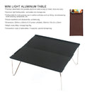Foldable Mini Camp Table Portable Picnic Computer Desk w/ Carry Bag (Black)