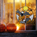 Bat Stained Window Pendant - Home Rainbow Collection Bat Moon Horror Art Craft