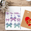 Bowknot Metal Cutting Die Stencils Clear Seal Stamp Set for DIY Scrapbooking