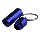 Aluminum Medicine Organizer Pill Tablets Drug Bottle Storage Container Keychain