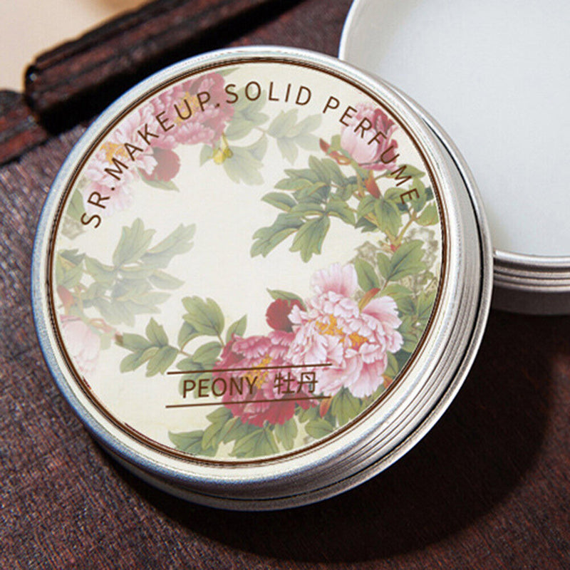 Portable Pocket Balm Mild Long Lasting Deodorant Solid Perfume (Peony)