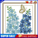 12 Months Flower DIY Cross Stitch 11CT Printed Embroidery Kits (H429 July)
