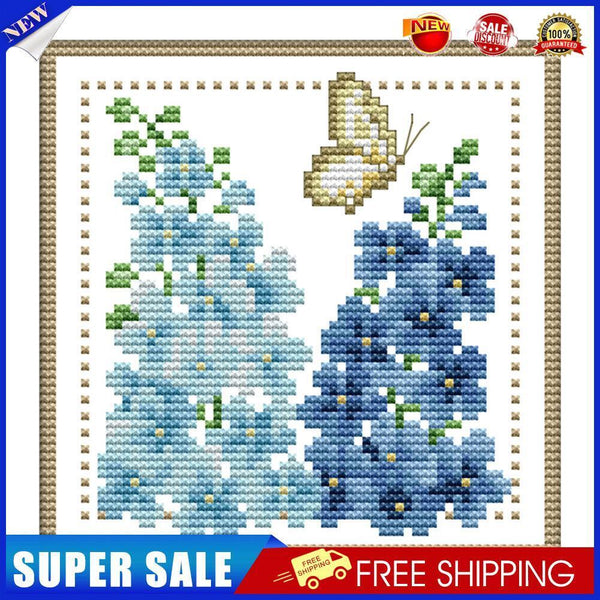 12 Months Flower DIY Cross Stitch 11CT Printed Embroidery Kits (H429 July)