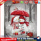 Umbrella Snowman Drawing Frameless Oil Paint by Numbers Canvas Home Decor Newly