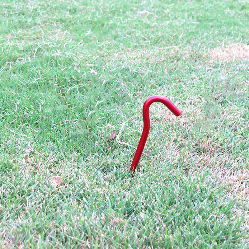 6pcs Outdoor Camping Tent Stakes Aluminium Pegs Ground Fixing Nail Accessories