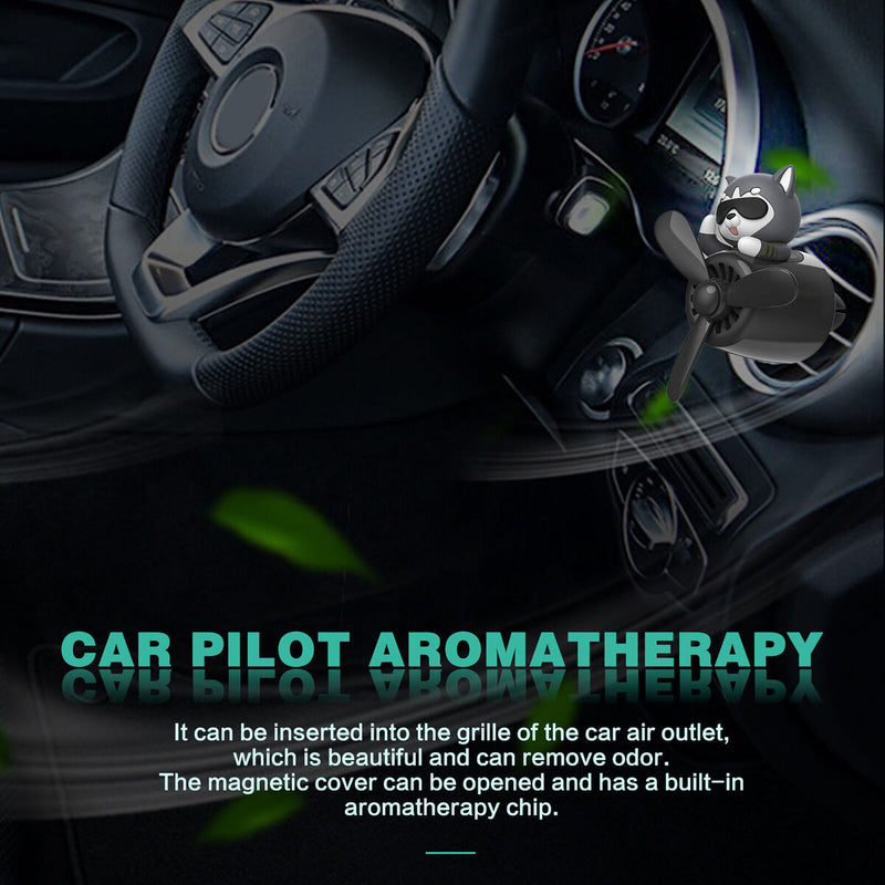 Car Air Freshener - Air Outlet Vent Aromatherapy Diffuser Ornaments (Black)