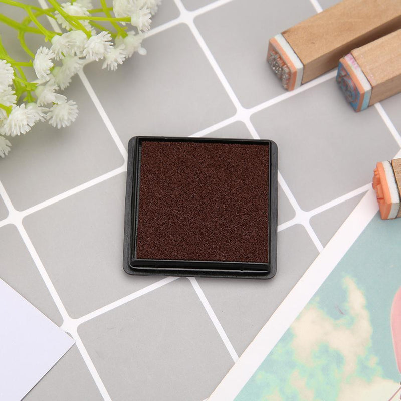 Fingerprint Square Stamp Inkpad for DIY Scrapbook Card Making Craft (Coffee
