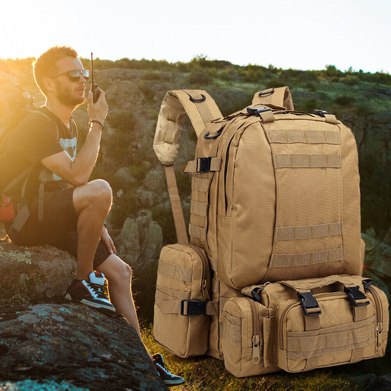 #A Outdoor Molle Backpack D-shaped Hook Camouflage Camping Travel Hiking Rucksac