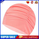 #A Pleated SPA Swimming Caps Adults Women Men Long Hair Summer Pool Hat Large Si