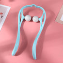 2-Ball Rolling Portable Manual Neck Massager Home Pain Relief (Sky Blue) Newly