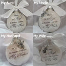 Christmas Tree Family Pendant Hanging Ornaments Memorial Ornament Feather Ball