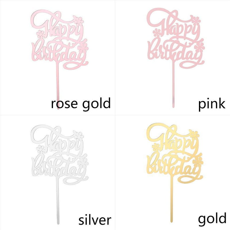Wedding Decoration Acrylic Decor Cake Topper Party Supplies Happy Birthday